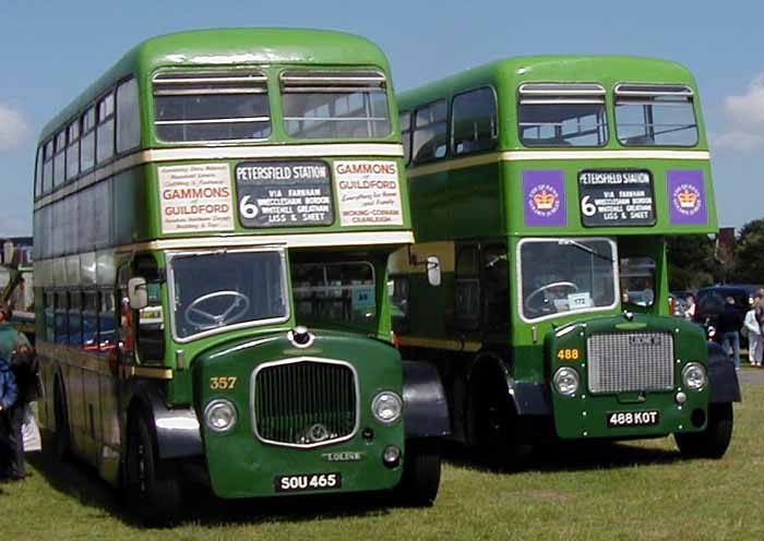 Aldershot & District Dennis Loline I East Lancs 357 & Loline III Weymann 488